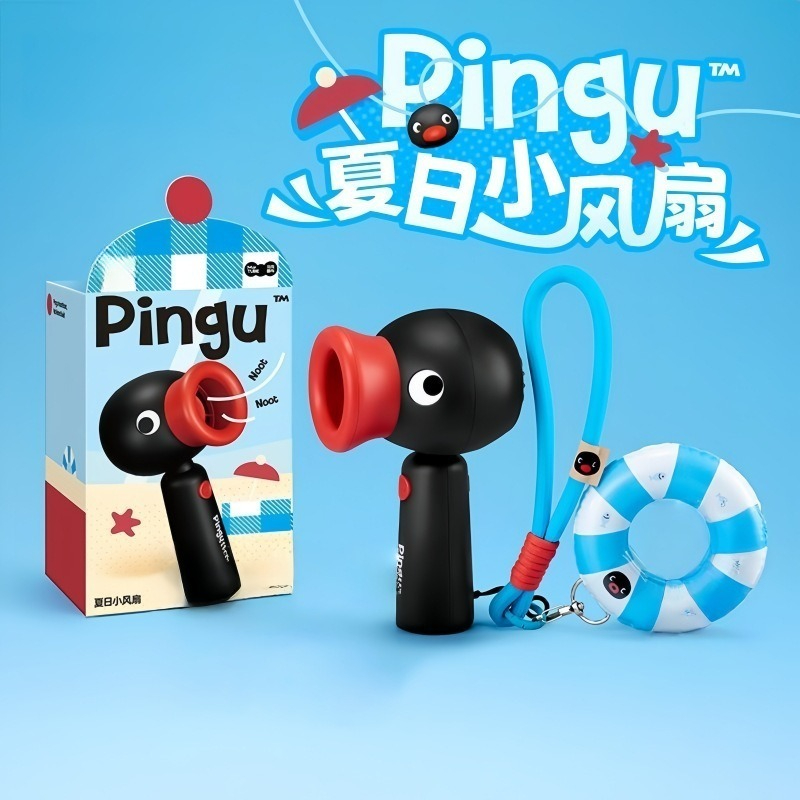 Office Furniture Table - Brandneuer Pingu Pinguin Handventilator Aufladbar Drehbar