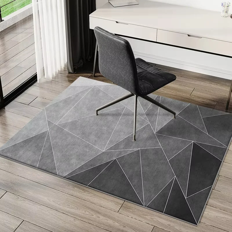 Chair Mat Hard Floor - VIKAMA Moderne geometrische Stuhl-Bodenmatte, Büro-Computer-Drehstuhlmatte, rutschfest,