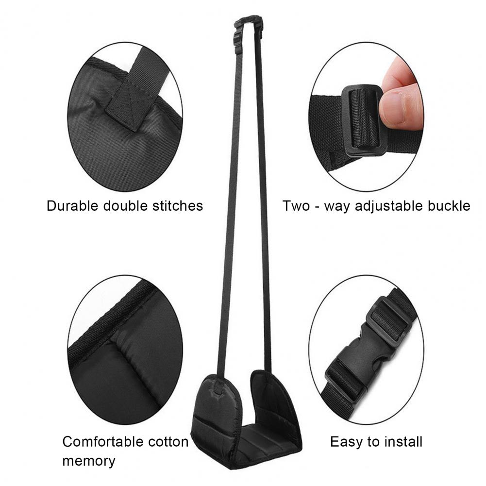 Under Desk Hammock - Tragbare Fußhängematte, Verstellbare Flugzeug-Fußhängematte mit Memory-Schaum-Kissen,