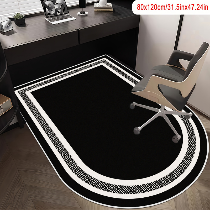 Chair Mat Hard Floor - VIKAMA Minimalistischer Bogenförmiger Teppich Rutschfest Verschleißfest