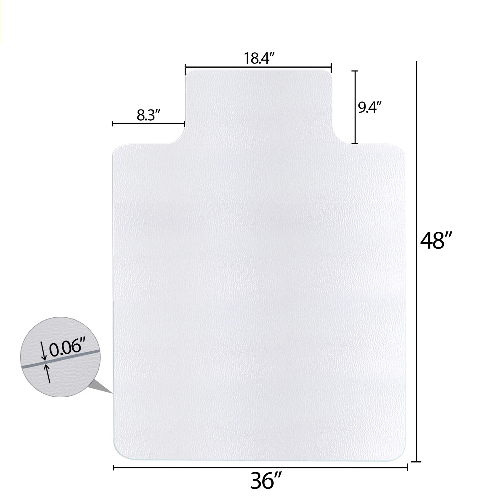 Chair Mat Hard Floor - Stuhlunterlage für Hartböden 48'' × 36''