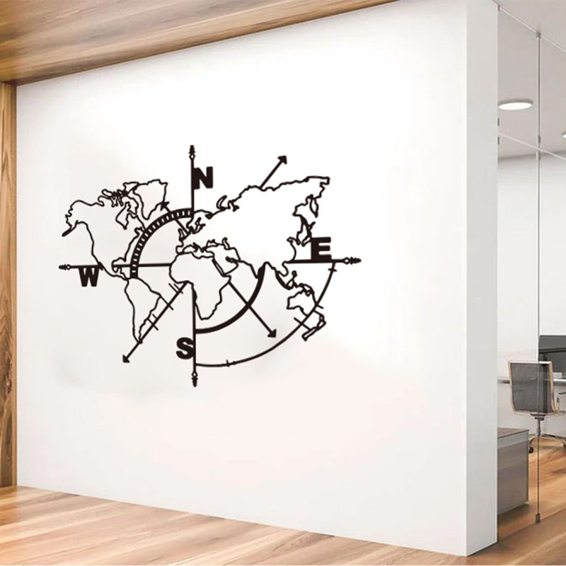 Office Furniture World - Große Welt Karte Kompass Auto Wand