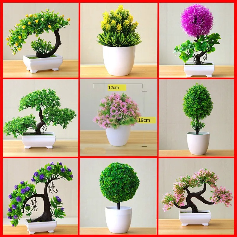 Office Furniture Used - Künstlicher Kleiner Baum Topfpflanze Gefälschte Bonsai-Pflanzen
