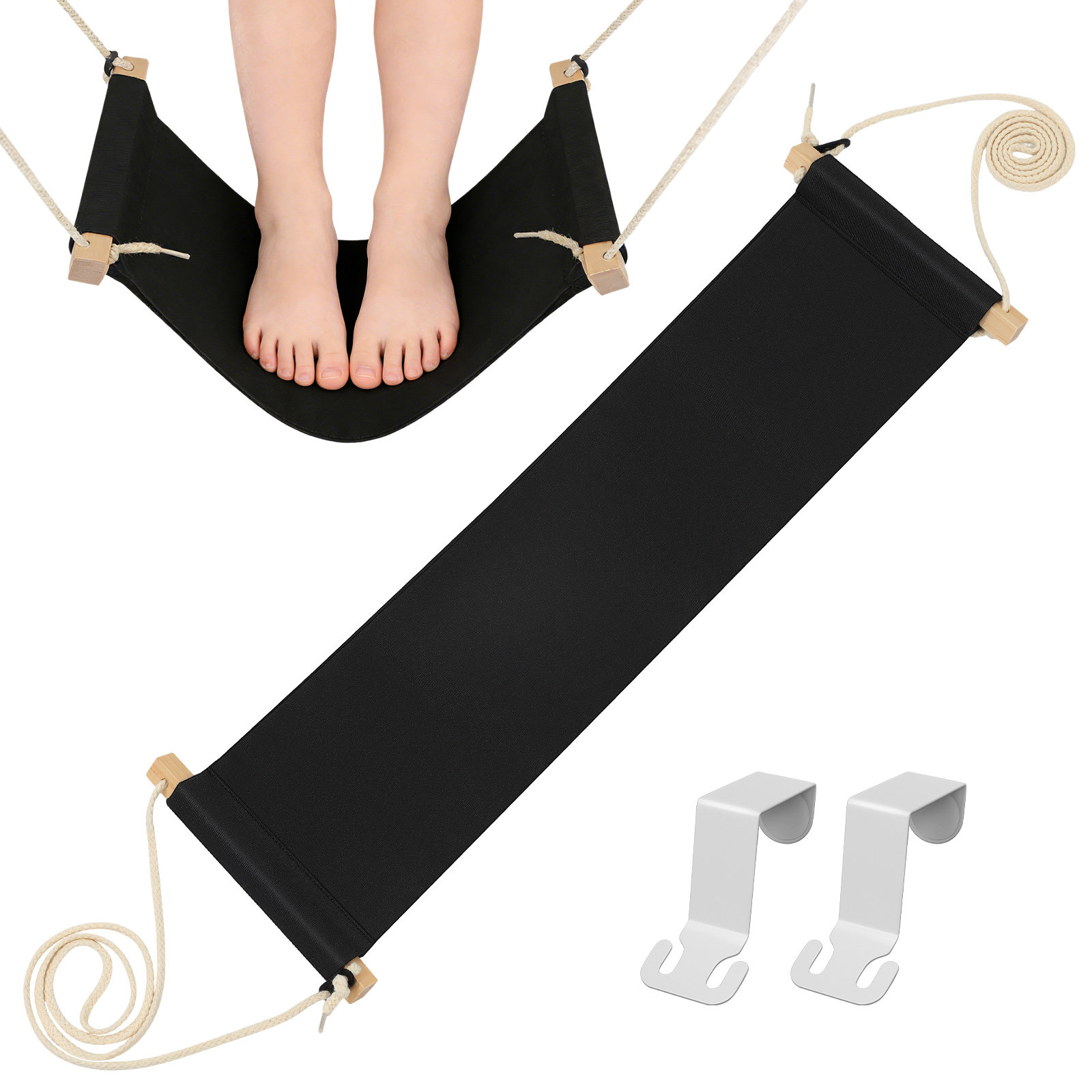 Under Desk Hammock - Fußhängematte für Unterm Schreibtisch Verstellbare Büro-Fußstütze