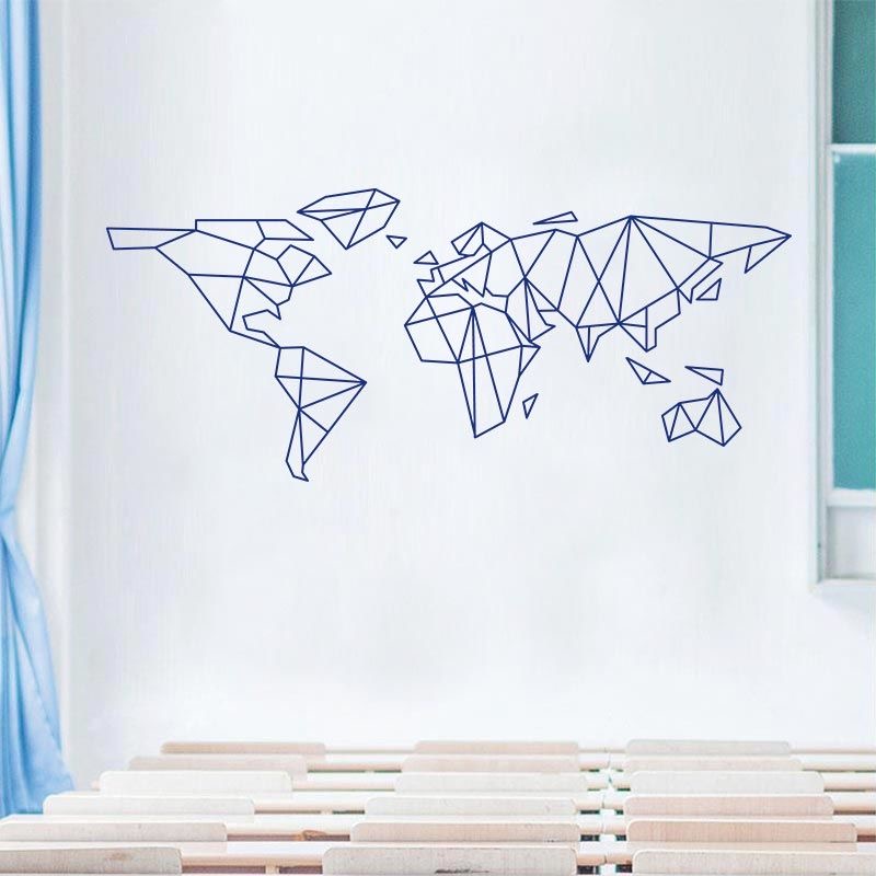 Geometrische Weltkarte Wandauf – Office Furniture World Bewertung und Preis