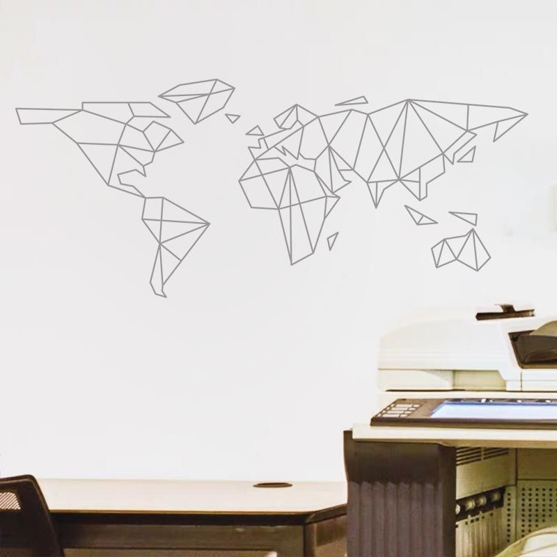 Geometrische Weltkarte Wandauf – Office Furniture World Bewertung und Preis