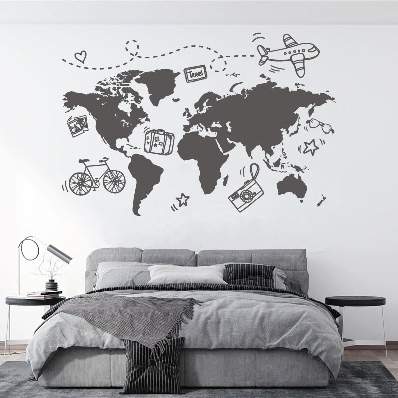 Gehen Reise Welt Karte Wand Au – Office Furniture World Bewertung und Preis