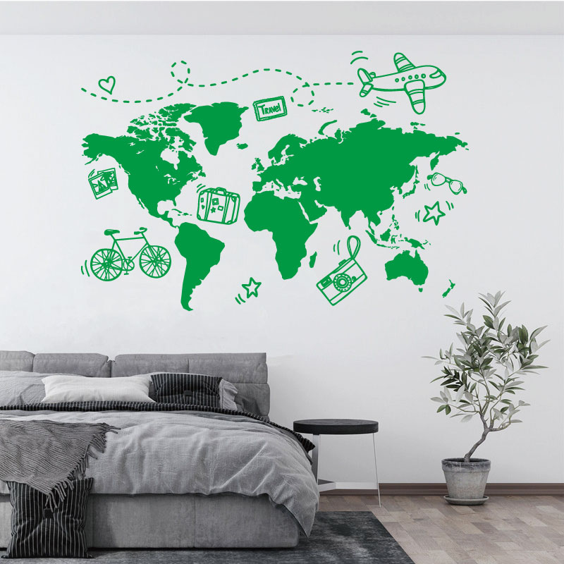 Gehen Reise Welt Karte Wand Au – Office Furniture World Bewertung und Preis
