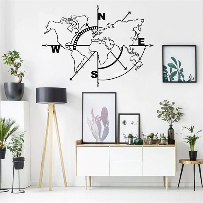Große Welt Karte Kompass Auto  – Office Furniture World Bewertung und Preis