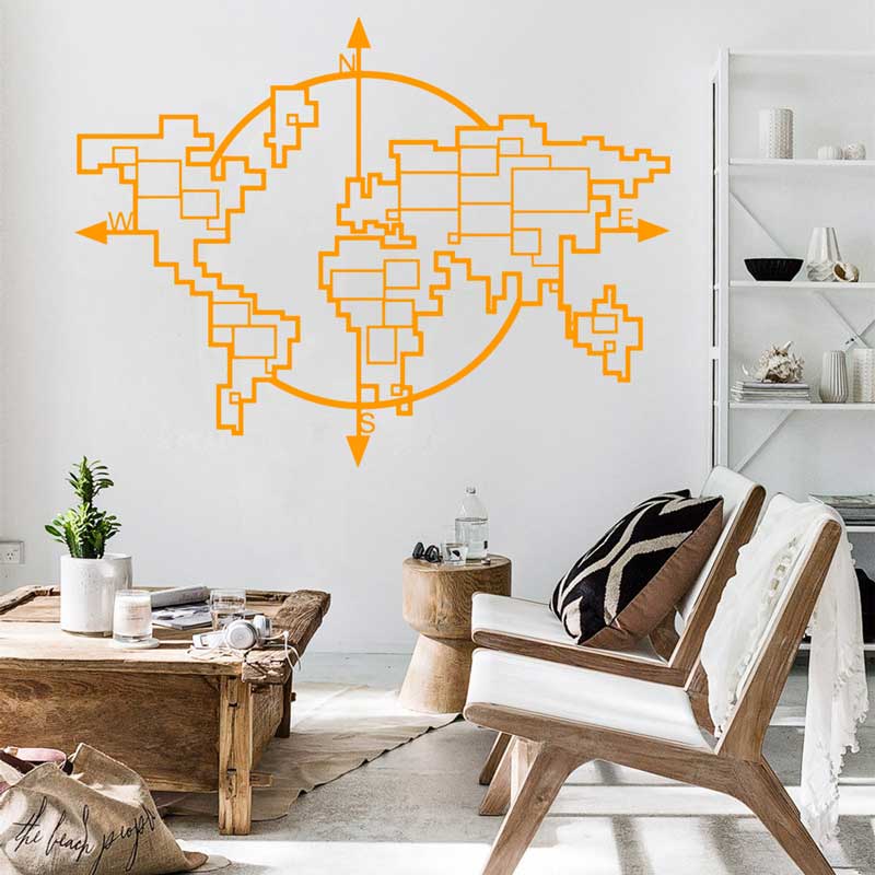 Geometrische Weltkarte Kompass – Office Furniture World Bewertung und Preis