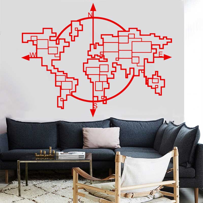 Geometrische Weltkarte Kompass – Office Furniture World Bewertung und Preis